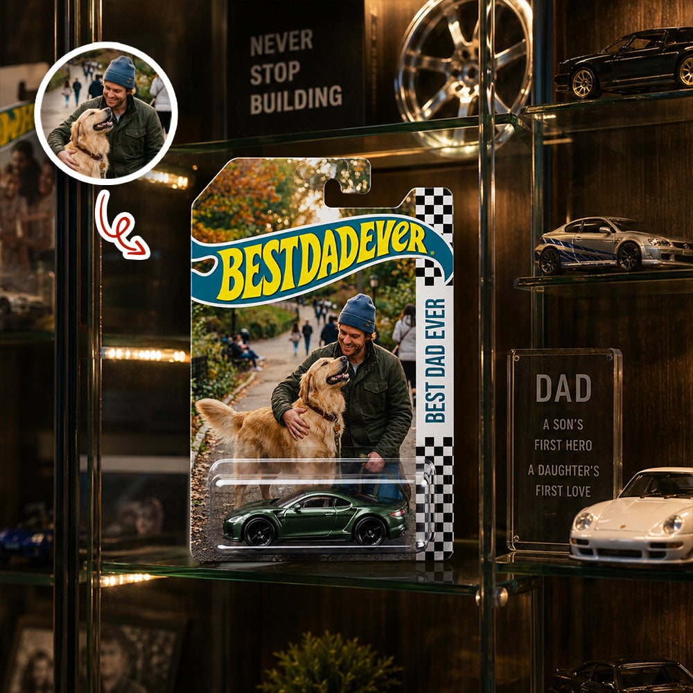 Personalized Photo Gift Best Dad Mom Ever Car Decor HN590 - Hot Wheels GradoCreations