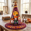 Personalized Quilted Witch Hat Custom Name Halloween Gift Quilt Witch Hat GradoCreations