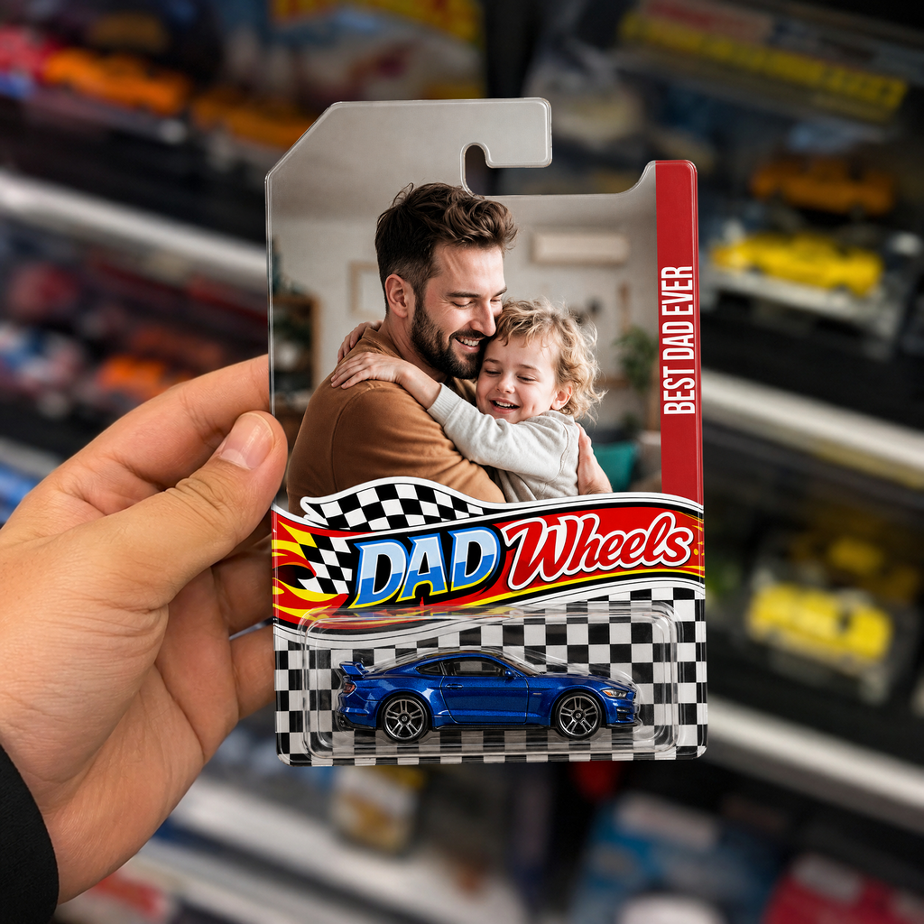 Personalized Photo Toy Car Gift for Dad Father's Day HN590 - Hot Wheels GradoCreations