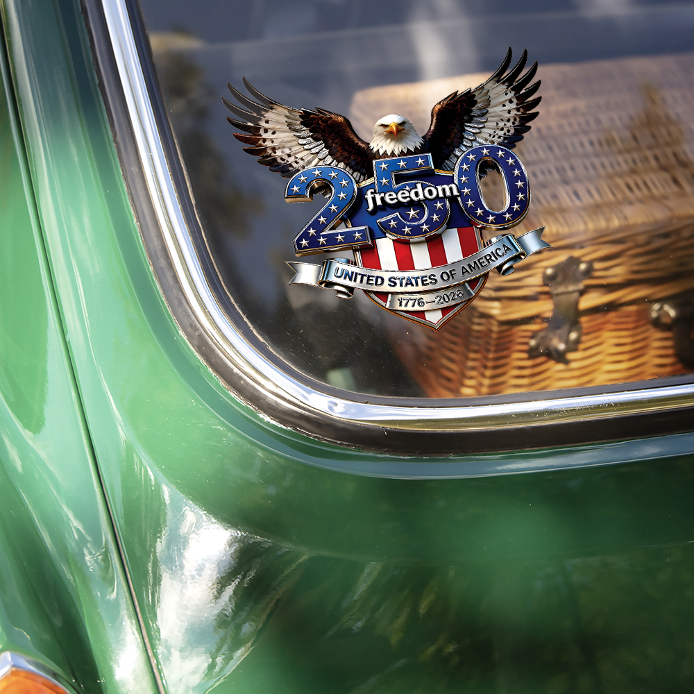 USA 250 Years Anniversary Eagle Decal Sticker Gift Decal Sticker GradoCreations