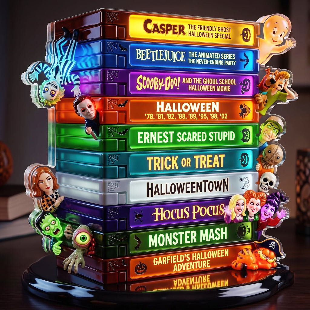 Personalized Retro Halloween Movie Acrylic Plaque Gift for Book Lovers Acrylic Plaque GradoCreations
