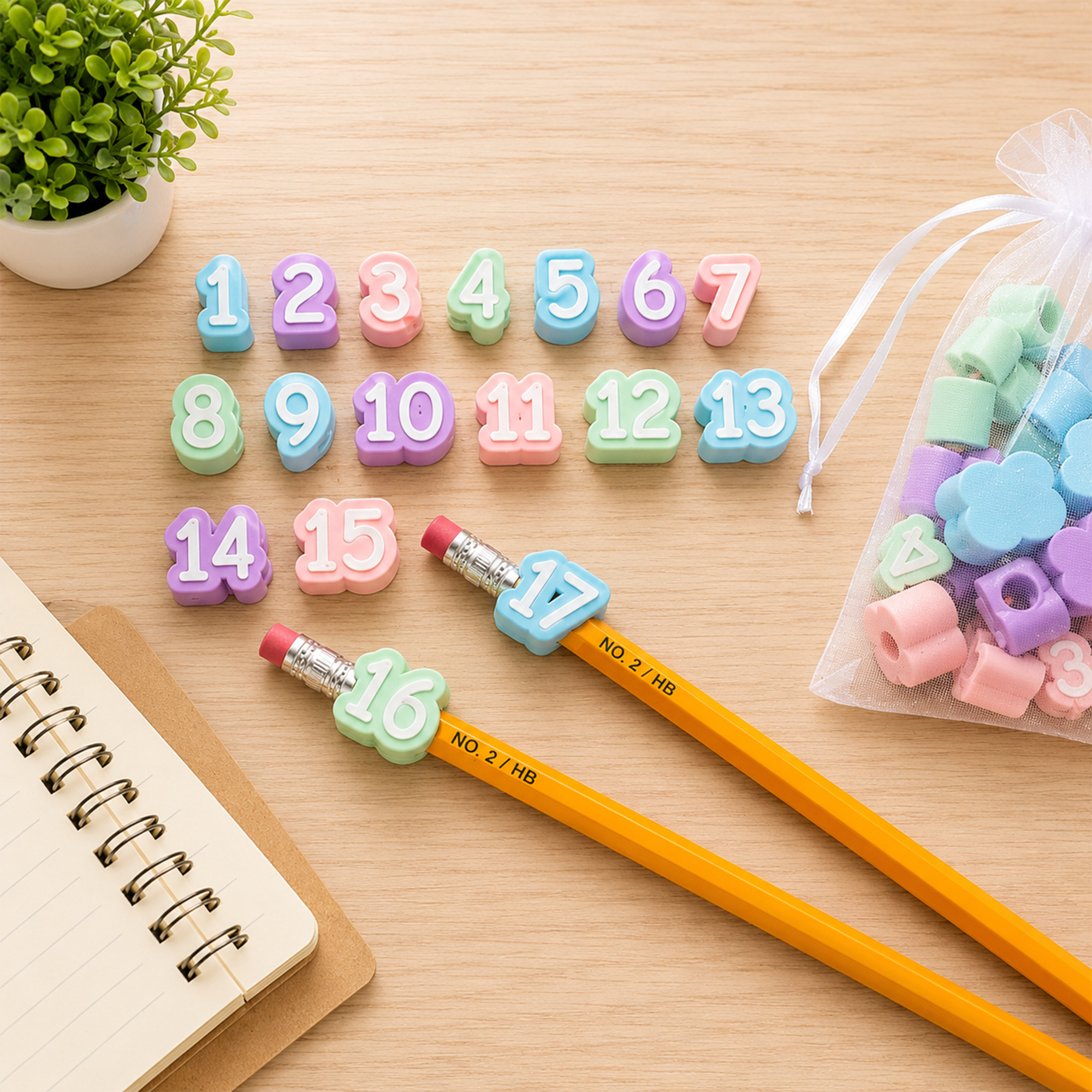 Personalized Pencil Toppers Custom Name Back to School Gifts HN590 - Pencil Topper BCF fix GradoCreations