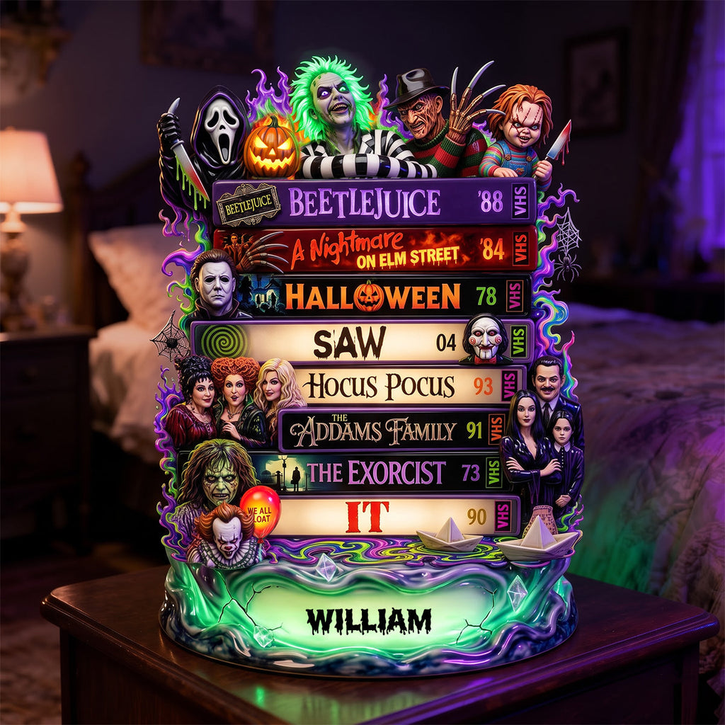 Personalized Acrylic Light Box with Horror Characters for Halloween Gift Acrylic Light Box GradoCreations