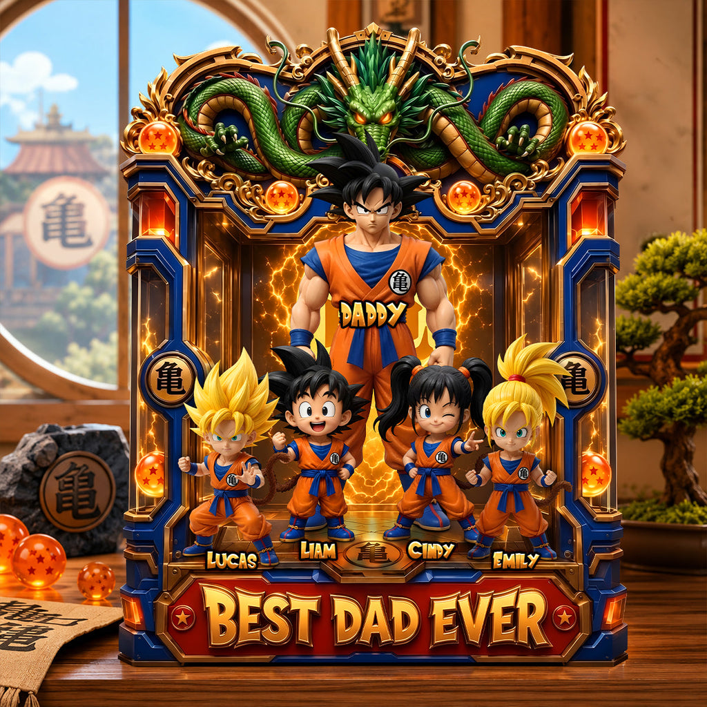 Personalized Acrylic Plaque Best Dad Ever Gift for Father's Day