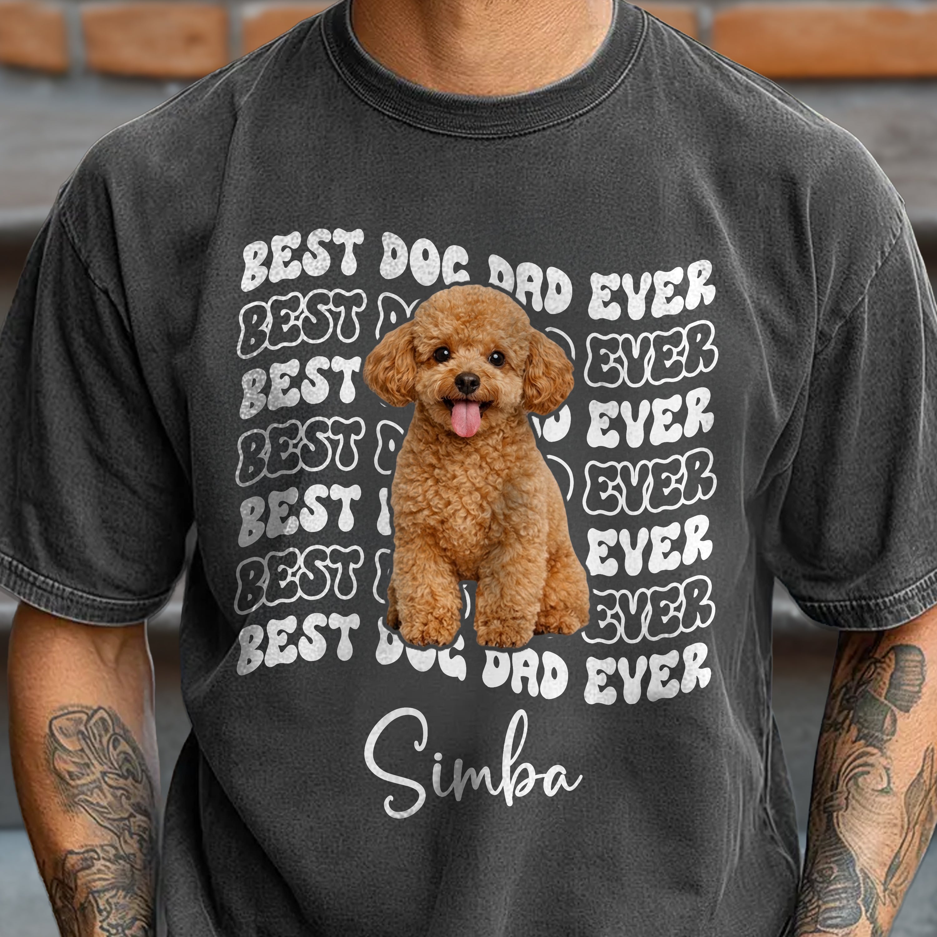 Personalized Photo Comfort Shirt Best Dog Dad Gift for Father's Day Comfort Shirt FIX GradoCreations