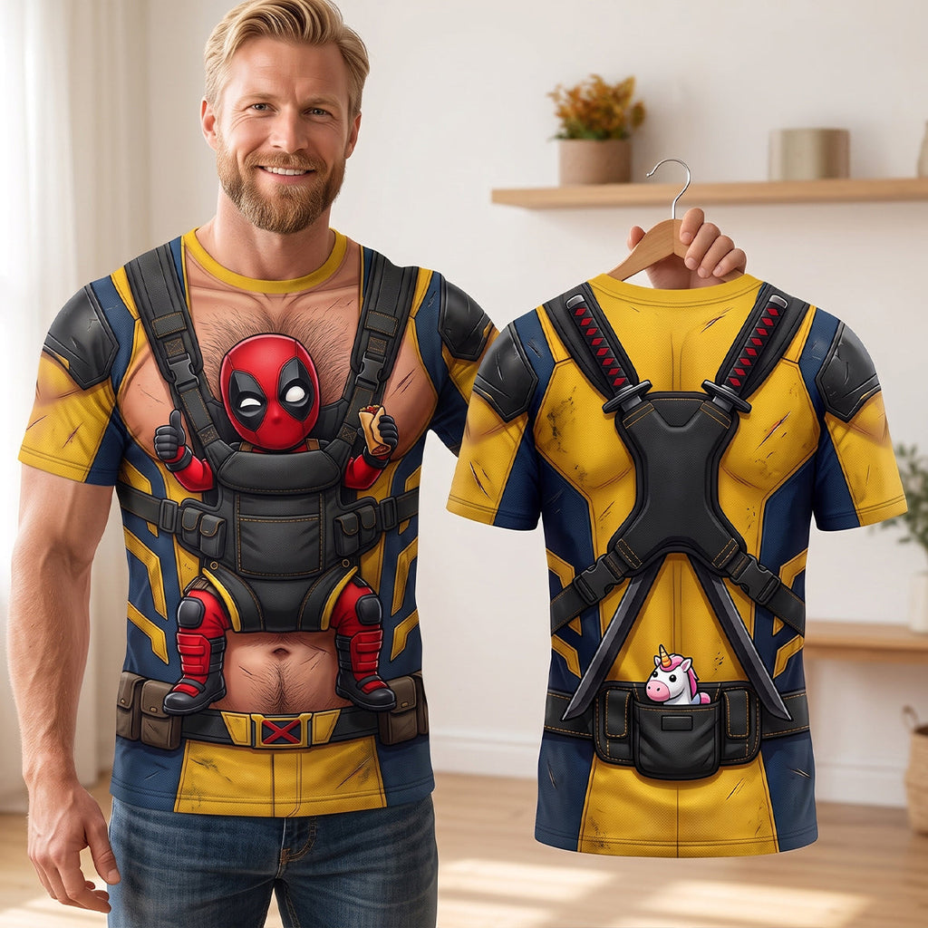Personalized 3D T-Shirt with Funny Hero Design for Movie Fans AOP Tshirt GradoCreations