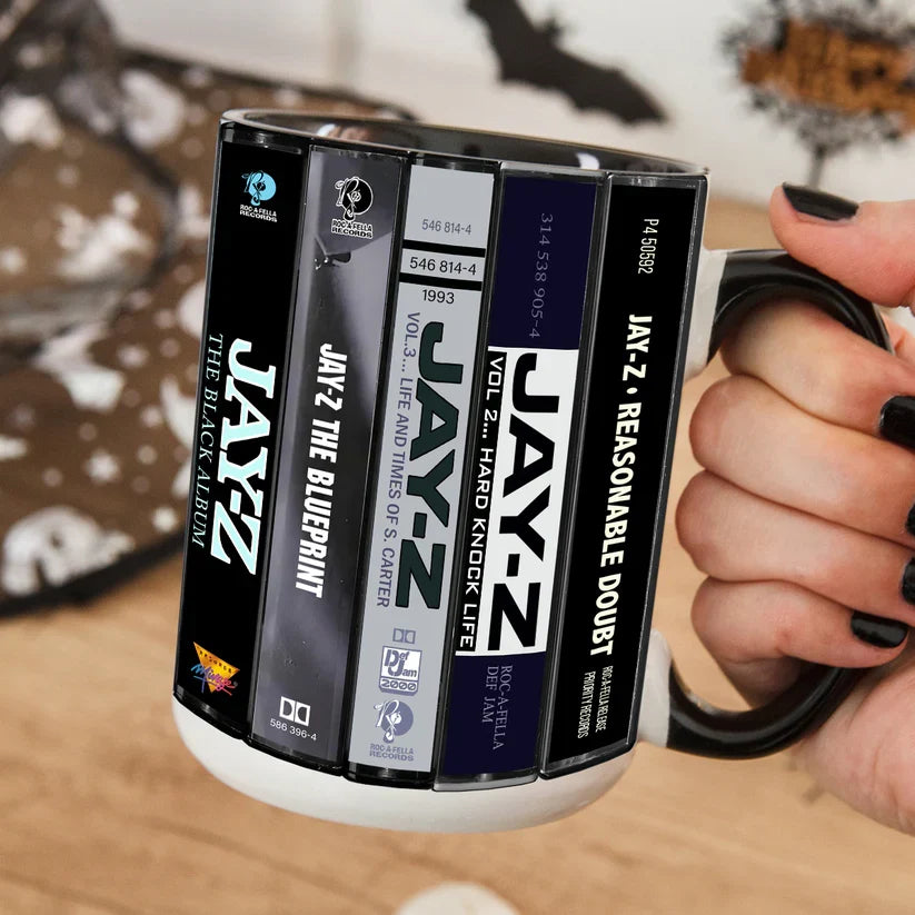 Retro Jay-Z Cassette Accent Mug Classic Music Gift GradoCreations