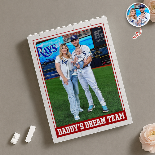 Custom Family Photo Building Block Set Personalized Gift HN590 - Building Blocks GradoCreations