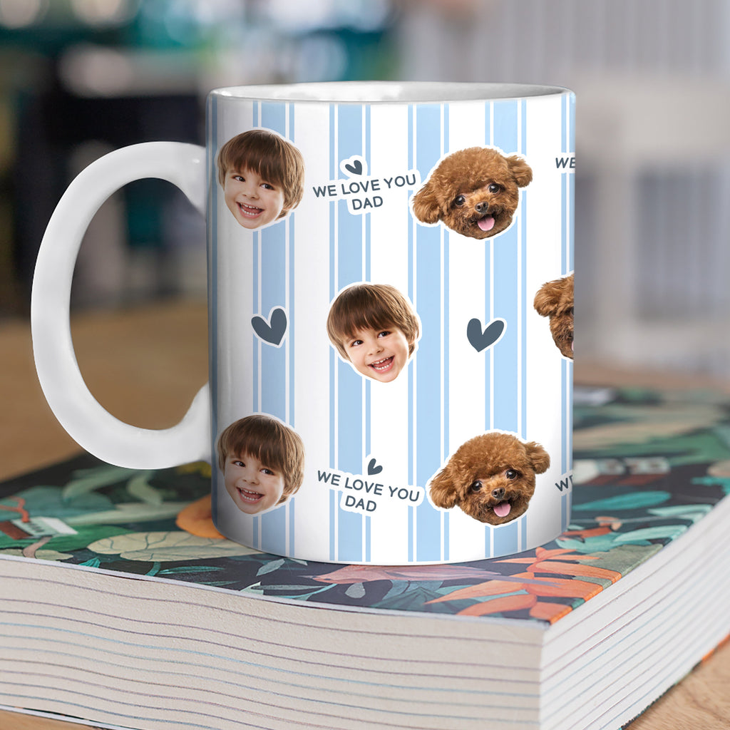 Personalized Photo Mug Custom Gift for Mom Dad Dog Lover HN590 - edge to edge mug GradoCreations