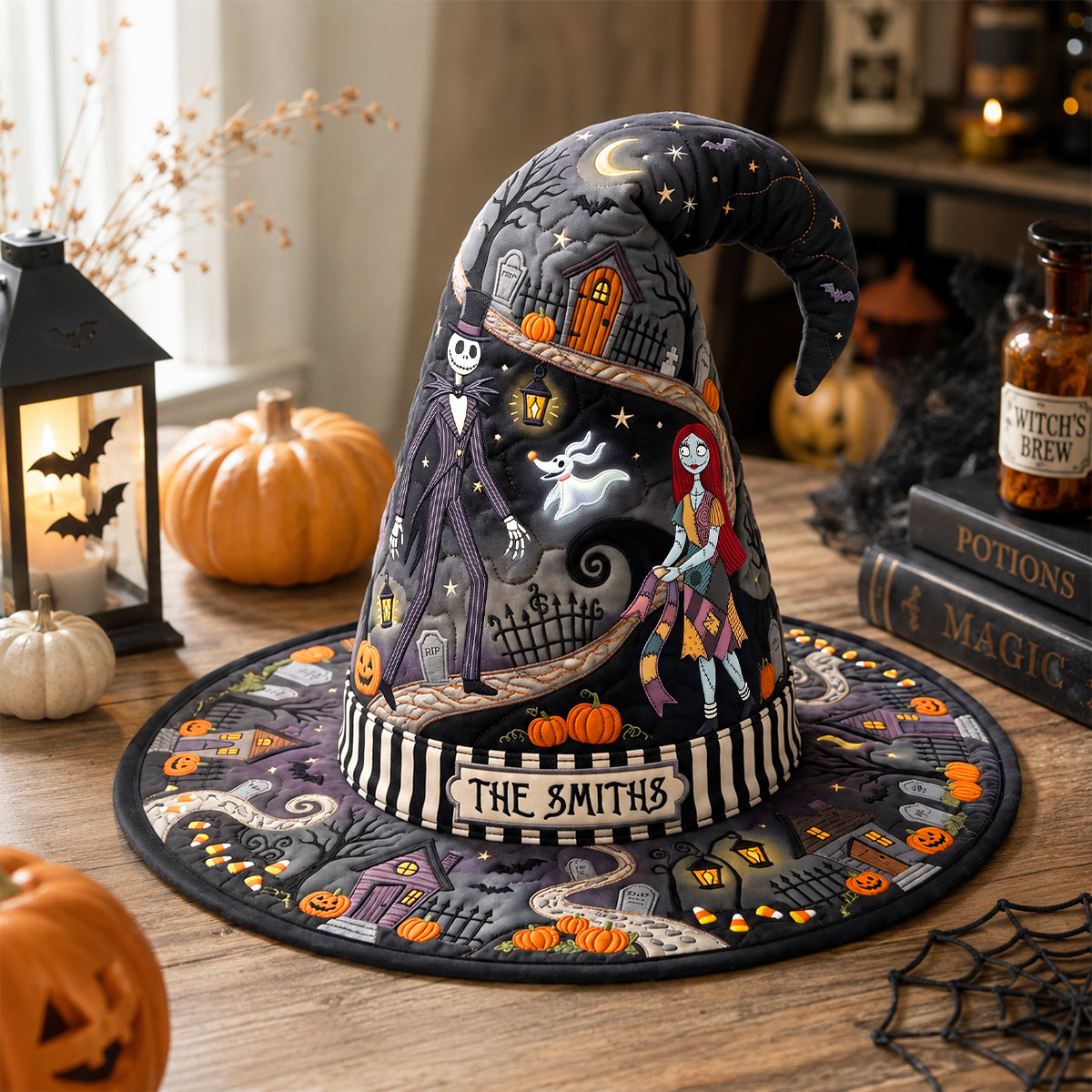 Personalized Quilted Witch Hat Halloween Costume Accessory Quilt Witch Hat GradoCreations