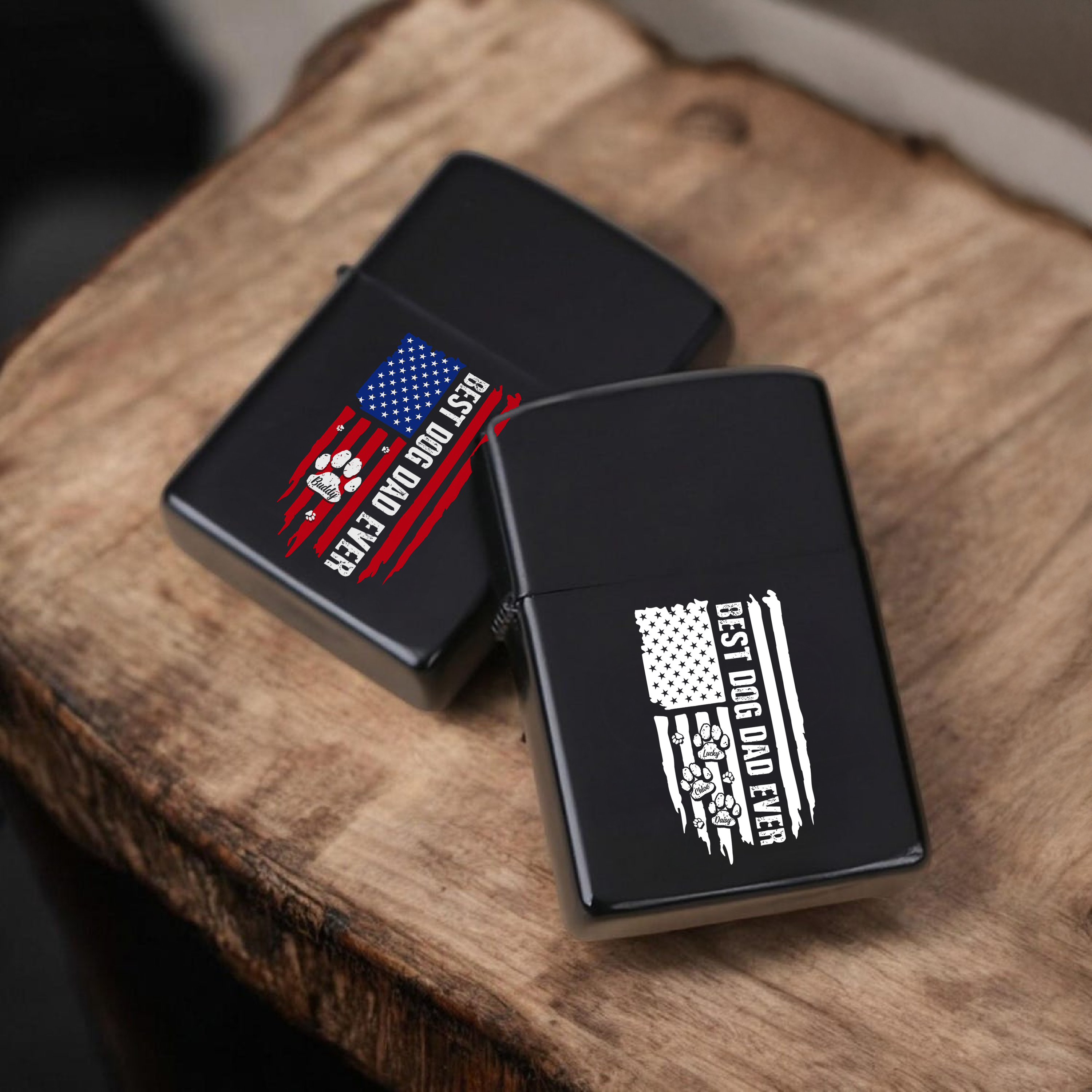 Personalized Metal Lighter Best Dog Dad Ever Gift for Dad HN590 - Metal Lighter GradoCreations