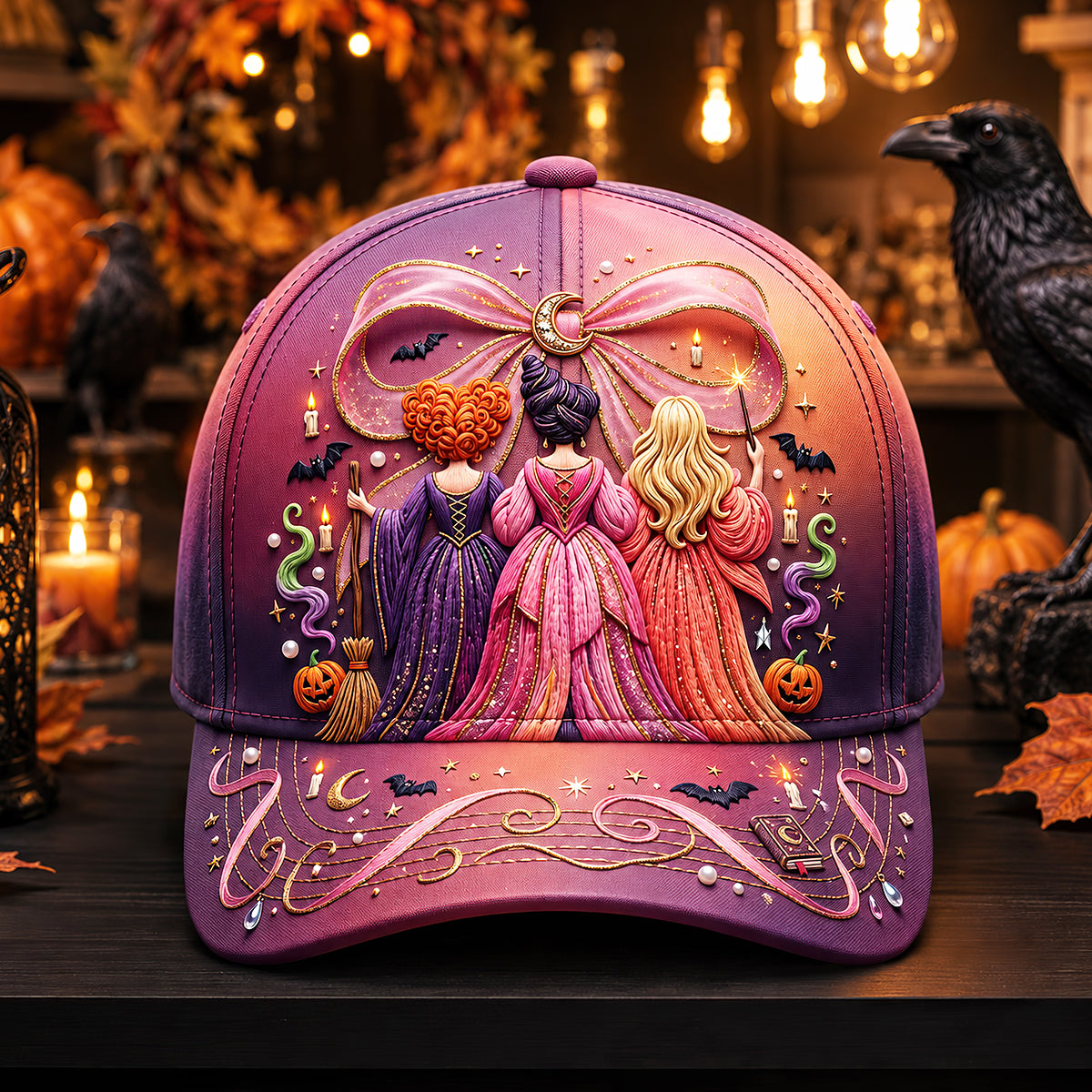 Personalized Halloween Witch Cap Unique Gift for Her Classic Cap GradoCreations