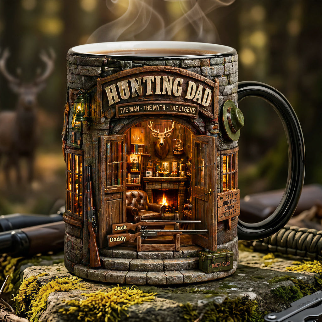 Personalized Color Changing Mug Hunting Dad Gift for Father's Day