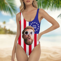Personalized Funny Face Swimsuit Custom Photo Gift for Her HN590 - Swimsuit GradoCreations