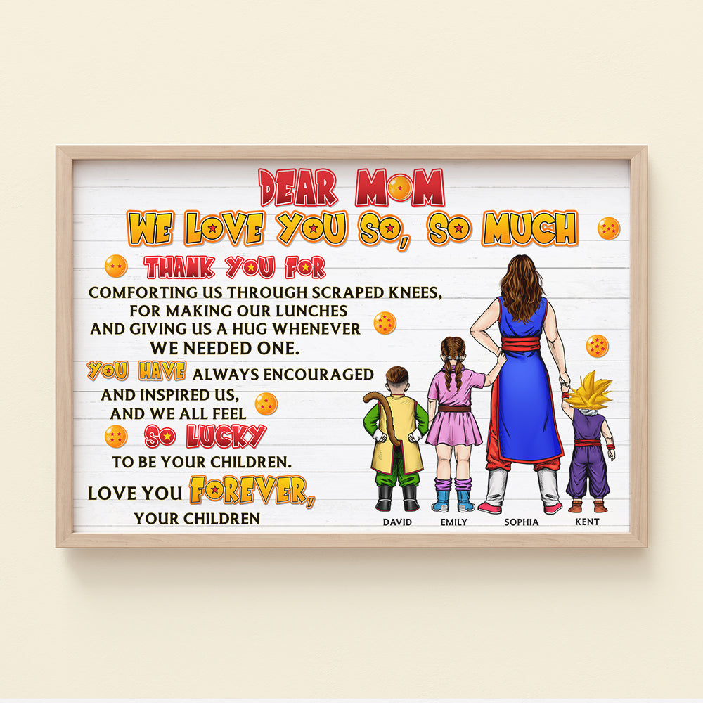 Personalized Canvas Poster for Mom Unique Home Decor Gift