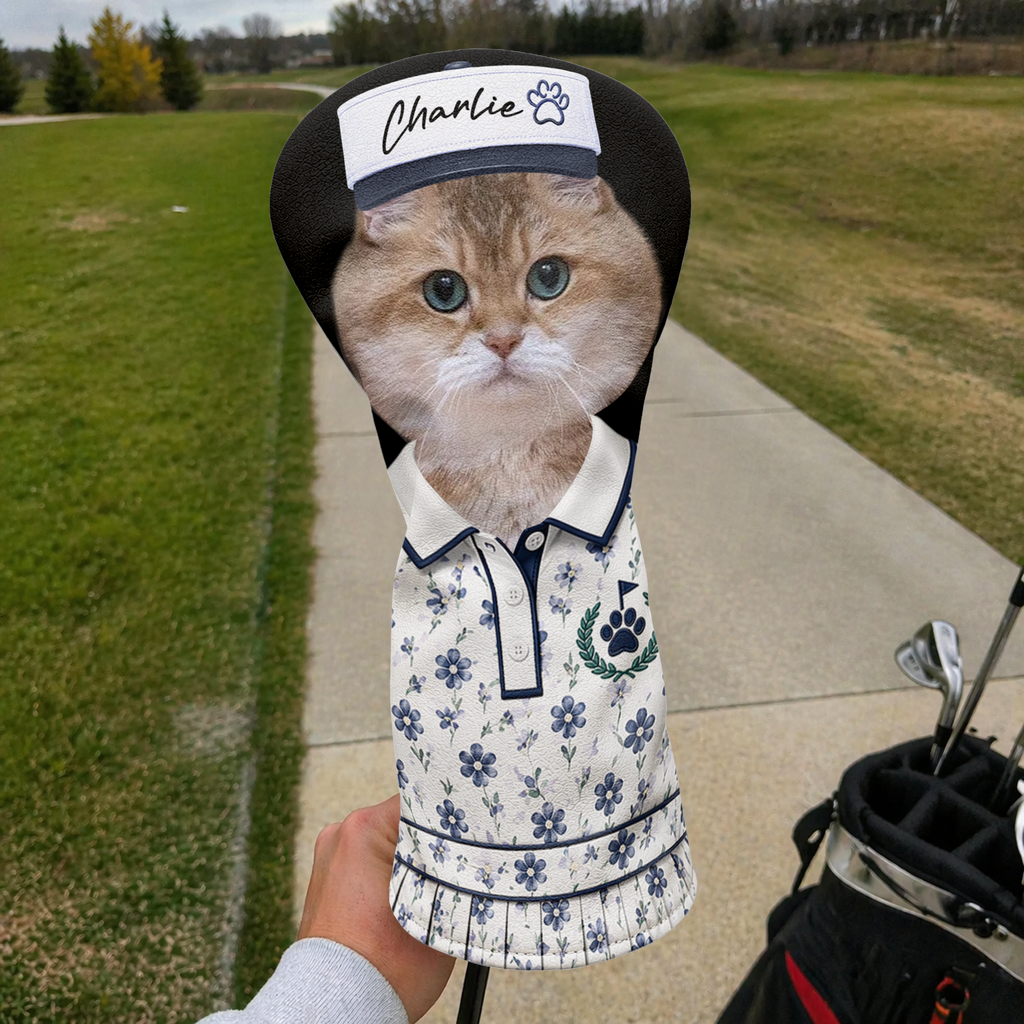 Personalized Pet Photo Golf Head Cover Gift for Dog Dad HN590 - Golf Head Cover different design GradoCreations
