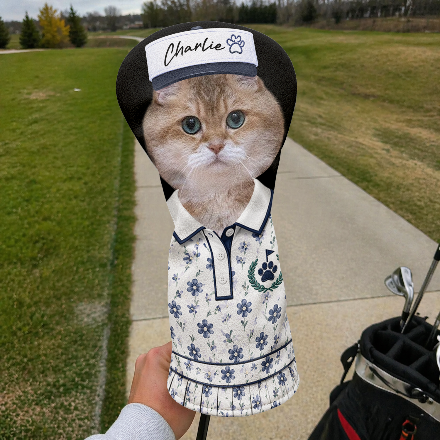 Personalized Pet Photo Golf Head Cover Gift for Dog Dad HN590 - Golf Head Cover different design GradoCreations