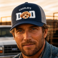 Personalized Photo Trucker Hat Custom Name Gift for Dog Dad HN590 - Print Trucker Hat GradoCreations