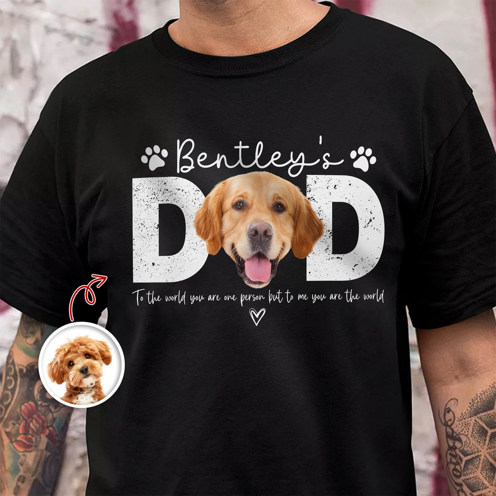 Personalized Dog Dad T-Shirt Custom Photo Gift for Father's Day HN590 - Tshirt GradoCreations