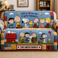Personalized Quilted Sofa Cover Life Is Better With Friends for Family Home Decor Quited Sofa Cover GradoCreations