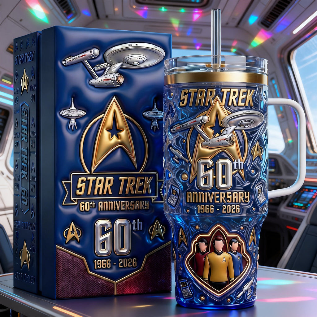 Personalized Star Trek 60th Anniversary Tumbler Gift for Movie Fans Tumbler GradoCreations
