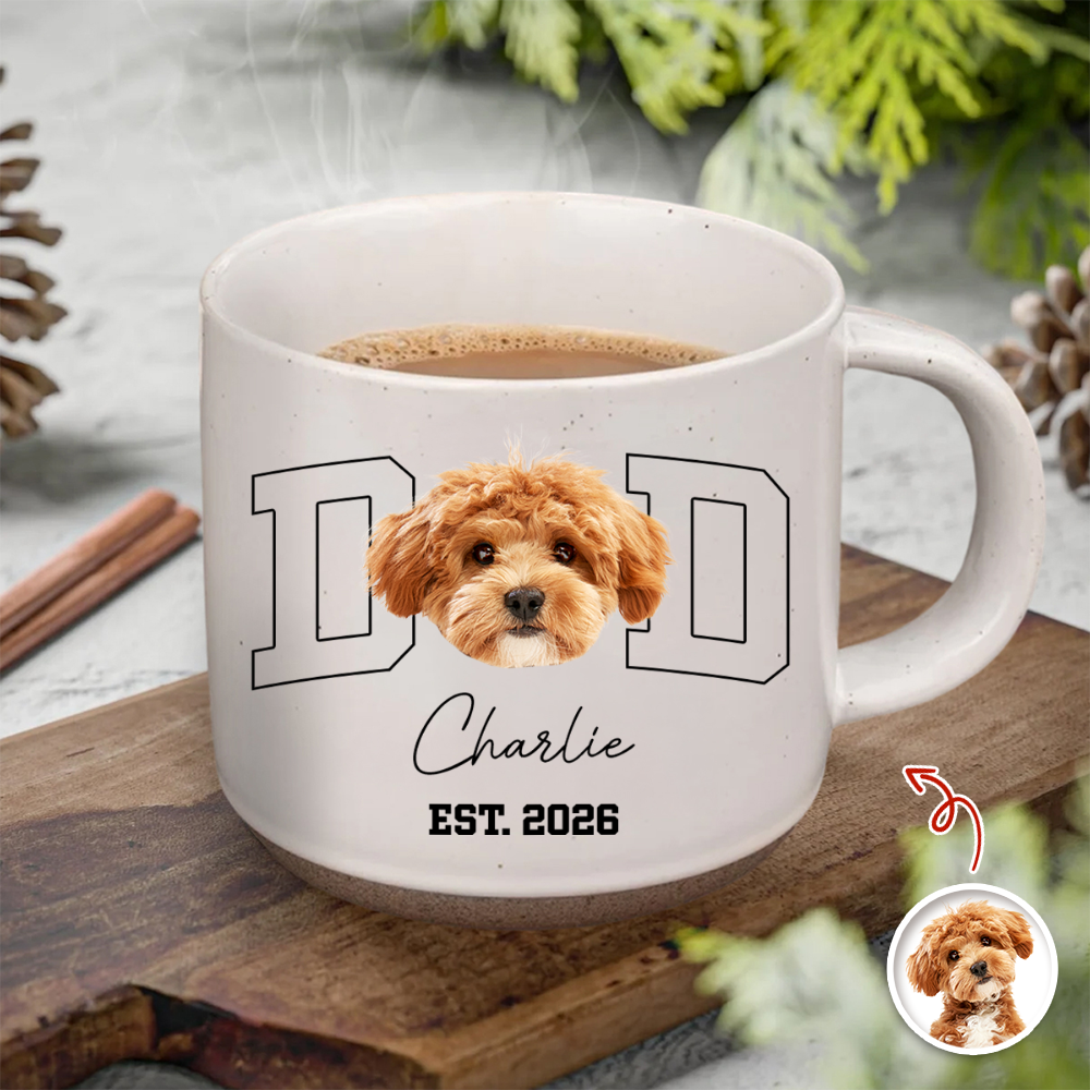 Personalized Pottery Mug Custom Photo Gift for Dog Dad HN590 - Pottery Mug GradoCreations