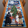 Custom Name Christmas Table Runner with Star Wars Design for Family Quilt Table Runner GradoCreations