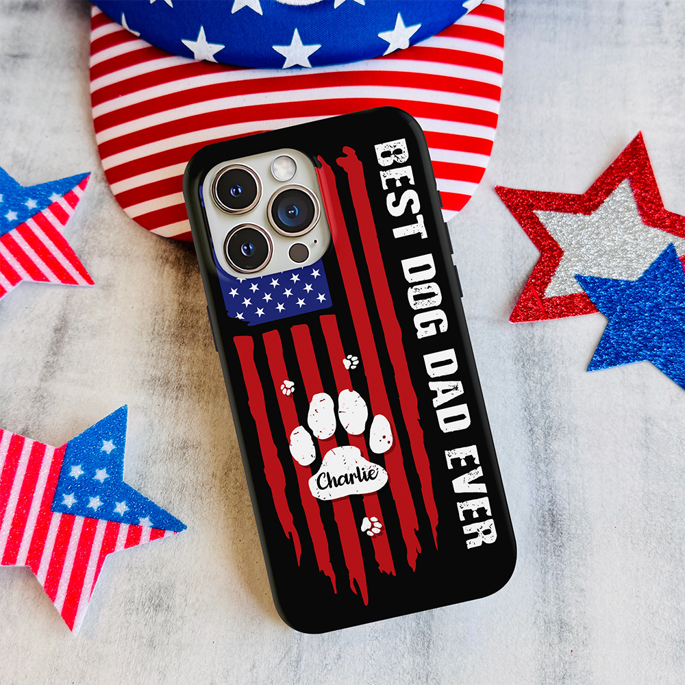 Personalized Phone Case Best Dog Dad Ever Custom Name Gift HN590 - Phone Case GradoCreations