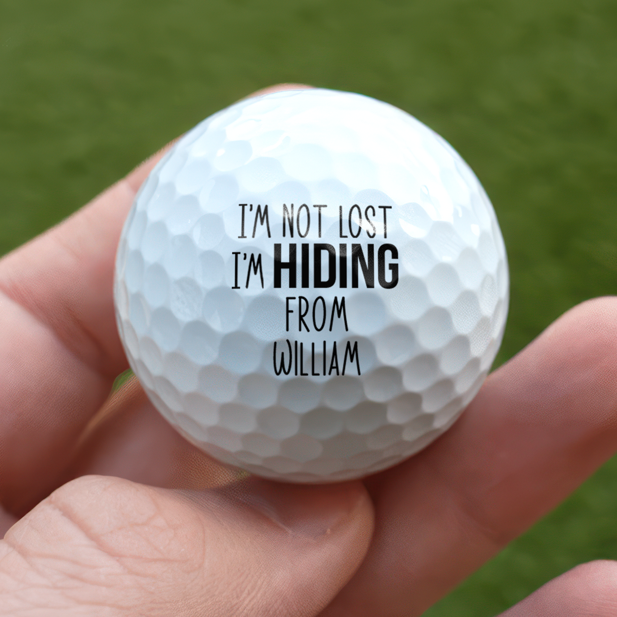 Personalized Golf Ball I'm Not Lost I'm Hiding Gift for Dad HN590 - Golf Ball GradoCreations