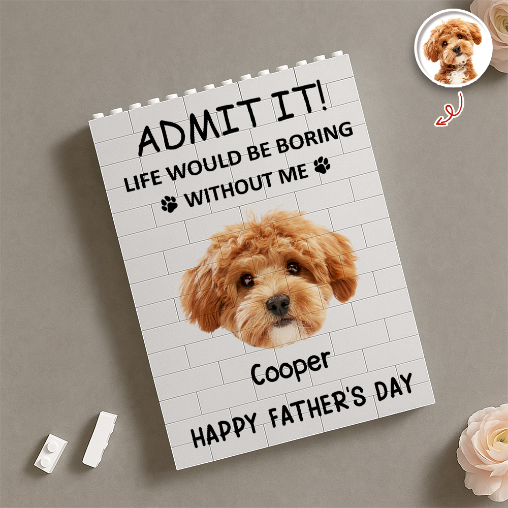 Personalized Photo Building Blocks Unique Gift for Dog/Cat Lovers HN590 - Building Blocks GradoCreations