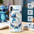 Personalized Cute Blue Alien Phone Case Custom Name Gift for Her