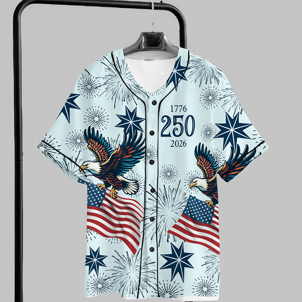 Personalized American Eagle Jersey Shirt Custom Name Gift Jersey Baseball Shirt GradoCreations