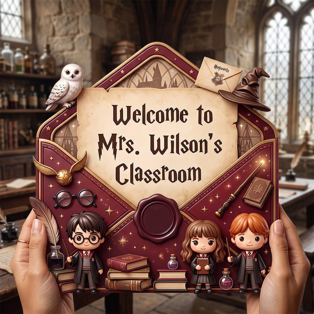 Personalized Teacher Classroom Wood Sign Gift for Teacher Wood Sign GradoCreations