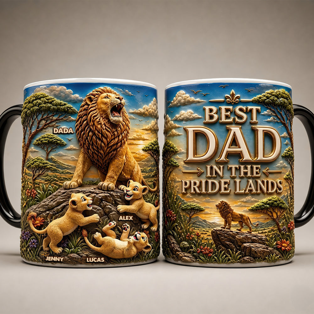 Personalized Color Changing Mug Best Dad in the Pride Lands Gift