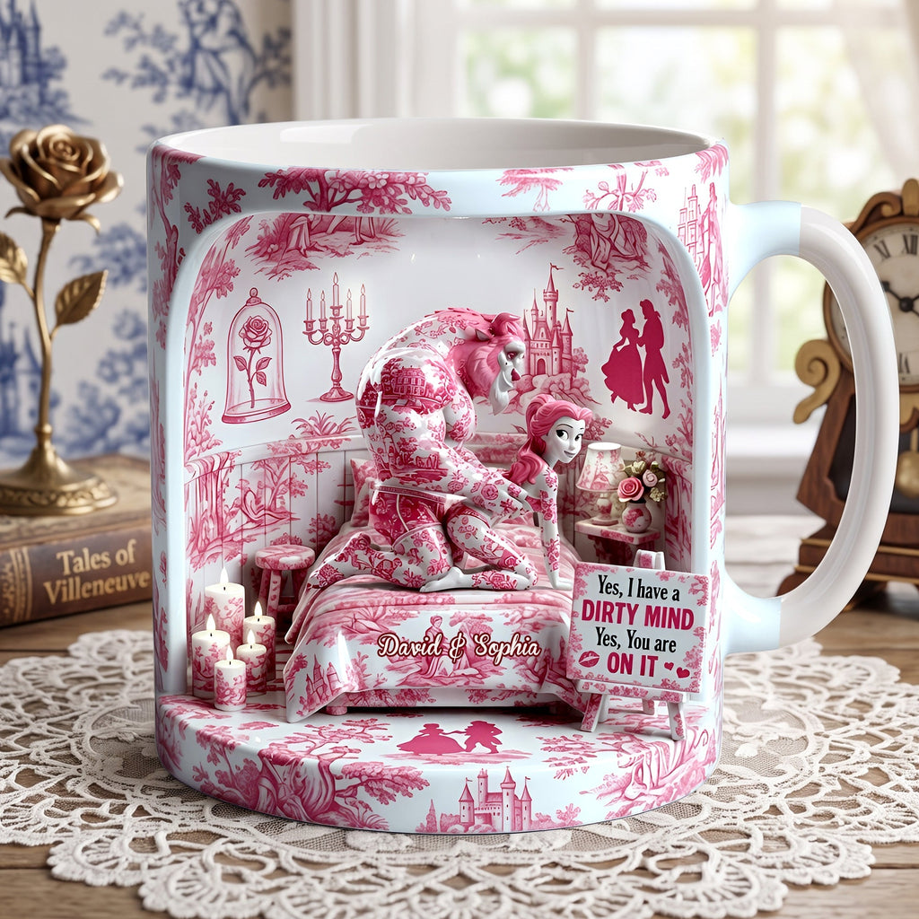 Personalized Fairy Tale Romance Mug Gift for Couples