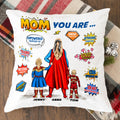 Personalized Mom You're Loved And Brave Pillow Gift for Mom, Grandma, Mother's Day