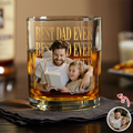 Personalized Vintage Photo Whiskey Glass Custom Gift for Dad HN590 - Print Rock Glass GradoCreations