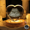 Personalized Engraved Crystal Photo Night Light for Dad HN590 - Engraved Crystal Photo With Light GradoCreations