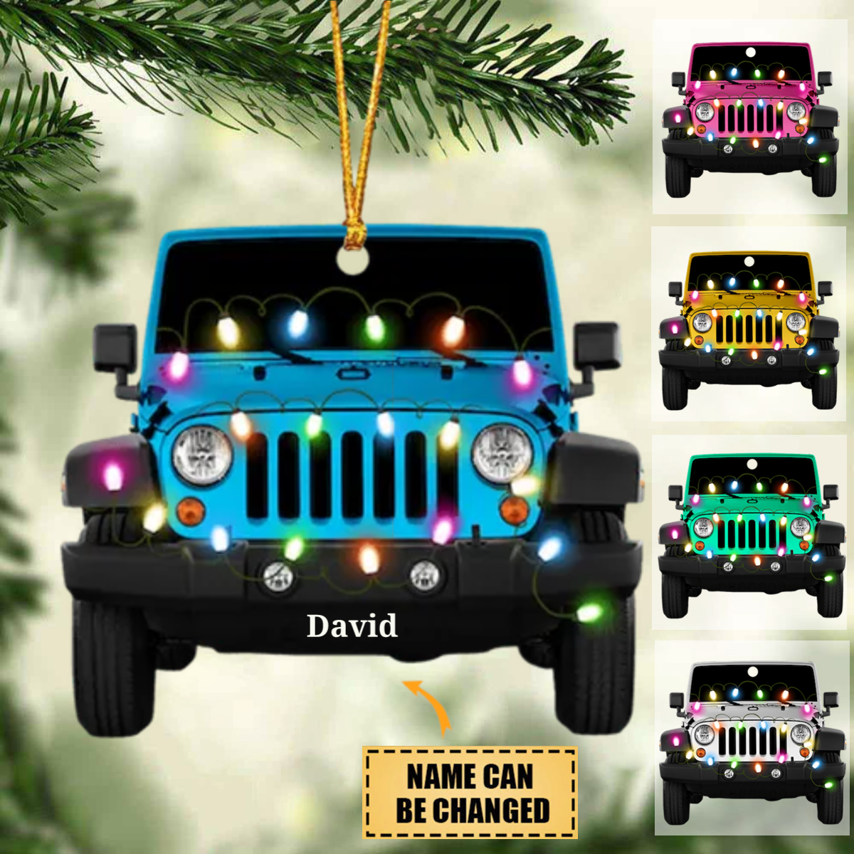 Personalized Off-Road Vehicle Christmas Ornament Custom Name Gift for Him Ornament GradoCreations