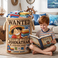 Personalized Quilted Laundry Basket with Custom Print for Kids Quilted Laundry Basket GradoCreations
