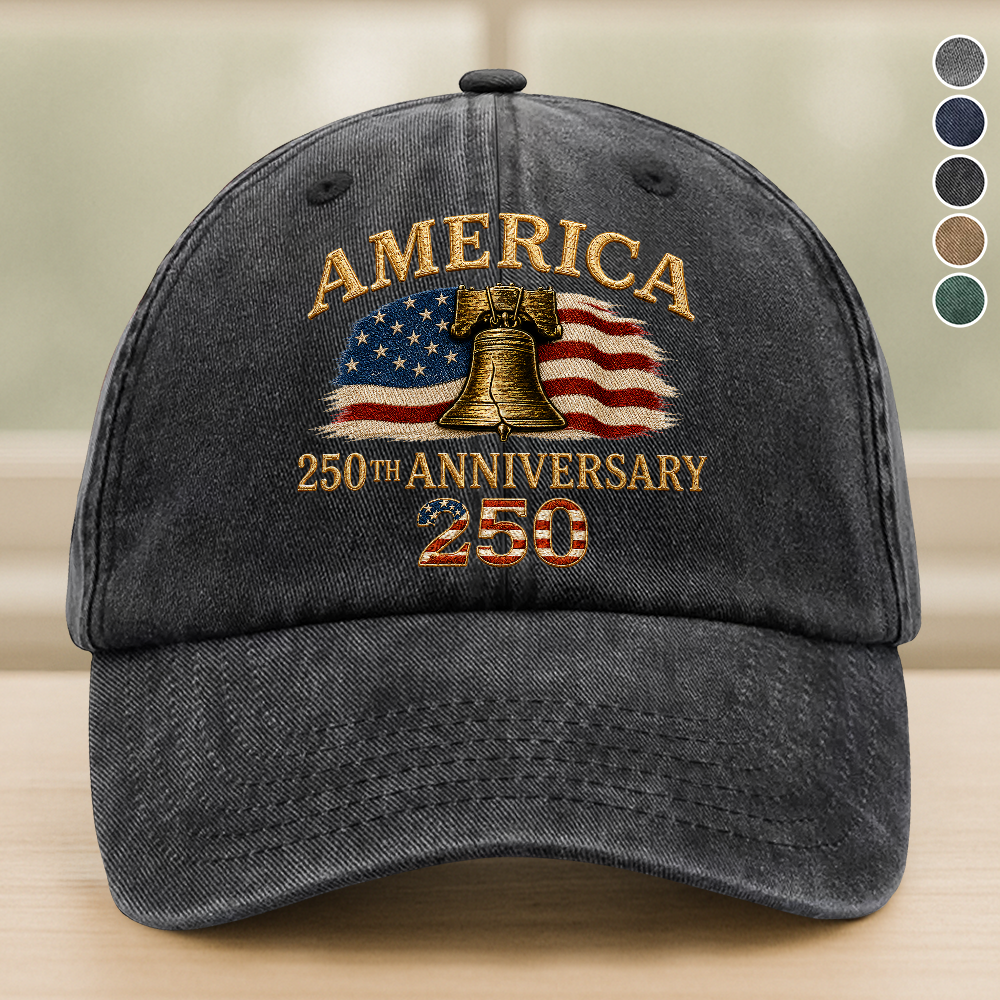 Personalized Washed Denim Baseball Cap 4th of July Gift HN590 - Washed Denim Baseball Cap GradoCreations