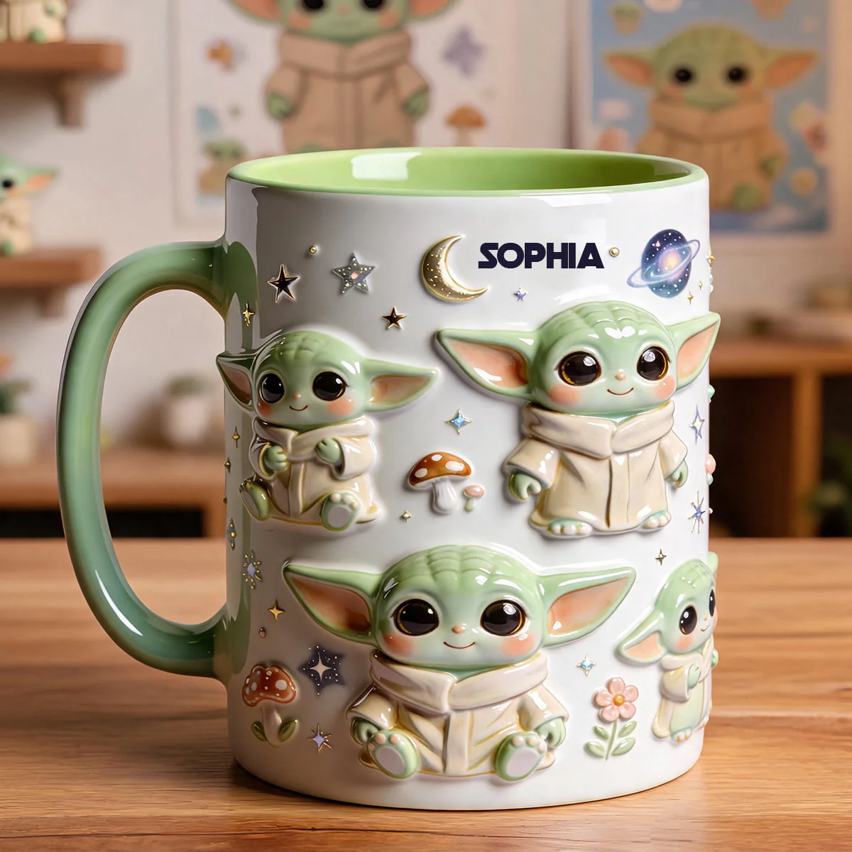 Personalized Galaxy Alien Mug Cute Gift for Movie Fans