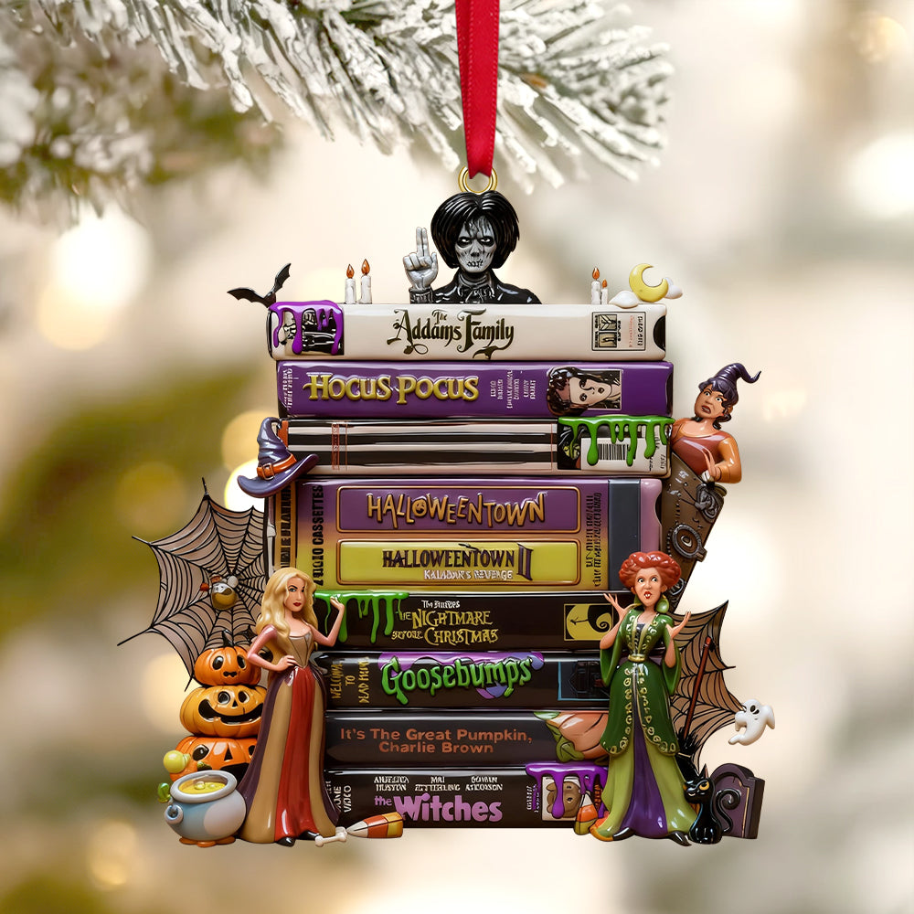 Personalized Spooky Movie Book Stack Acrylic Ornament Gift for Horror Fans Ornament GradoCreations