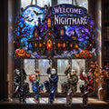 Personalized Halloween Suncatcher Ornament for Family & Horror Lovers Window Hanging Suncatcher GradoCreations