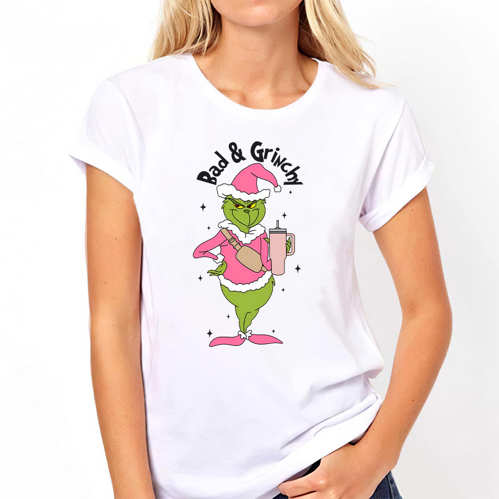 Personalized Grinch Christmas T-shirt and Hoodie Gift for Mom T-shirt & Hoodie GradoCreations