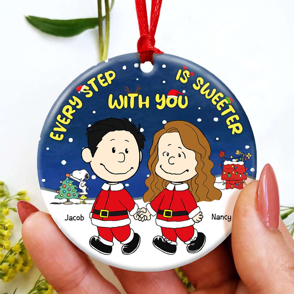 Personalized Ceramic Ornament Every Step Is Sweeter Gift for Couples