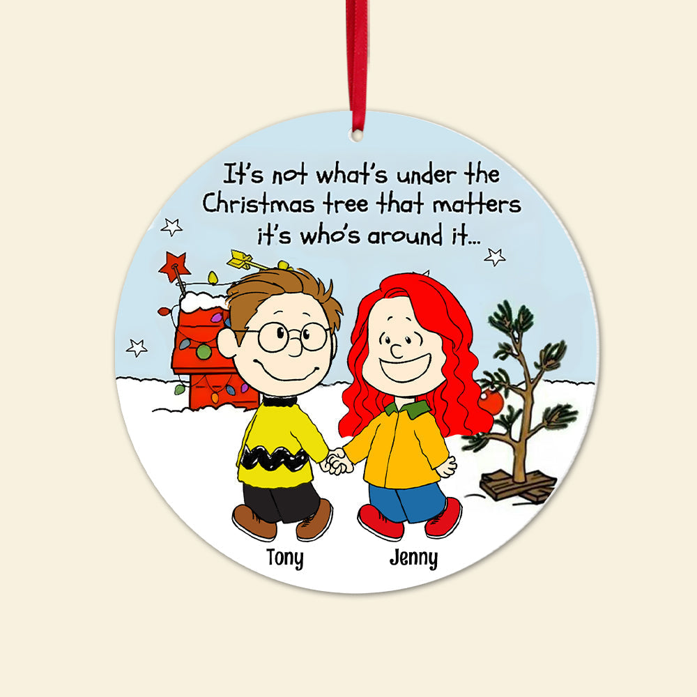 Personalized Acrylic Christmas Ornament for Couples Gift