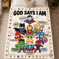 Personalized Faith-Inspired Blanket for Kids - Custom Gift Blanket GradoCreations
