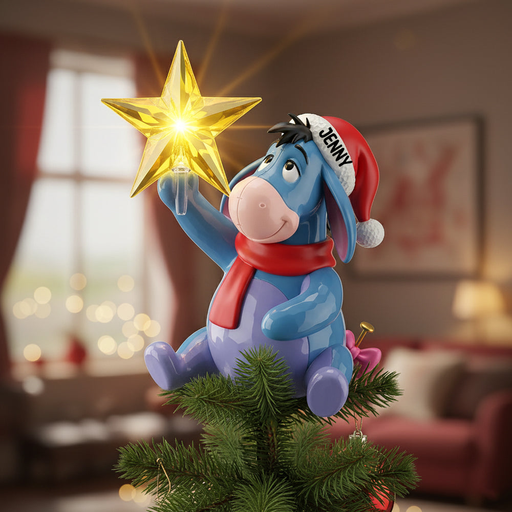 Personalized LED Light Christmas Star Tree Topper Gift for Family LED Light Tree GradoCreations