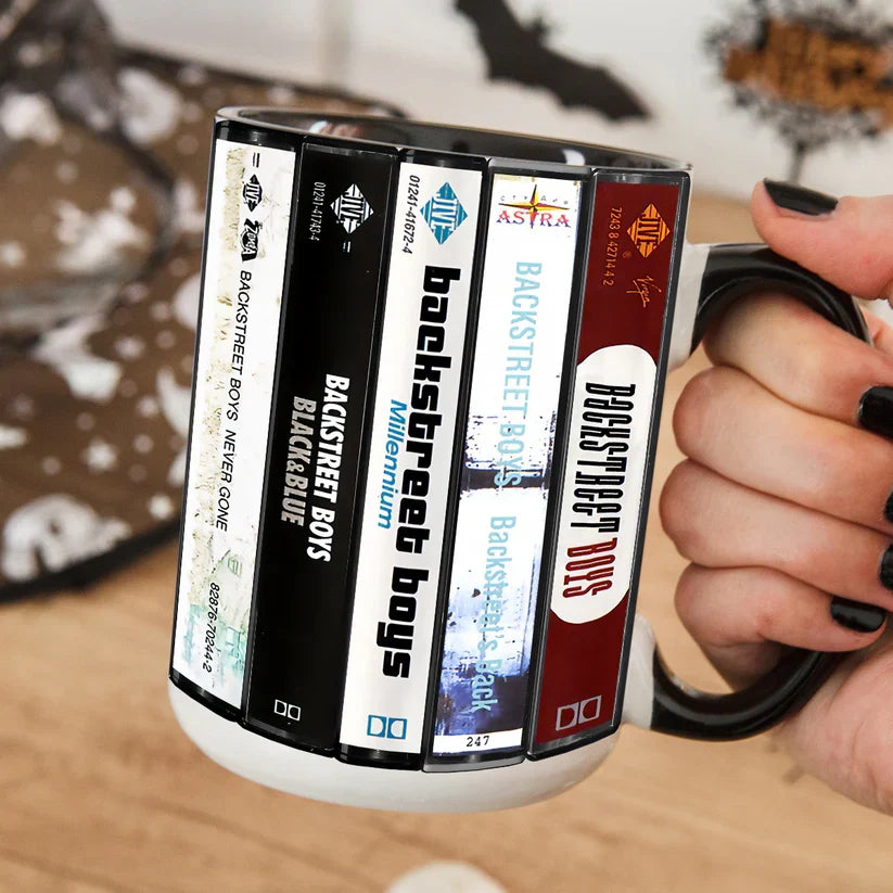 Retro Backstreet Boys Cassette Accent Mug Ceramic Drinkware GradoCreations